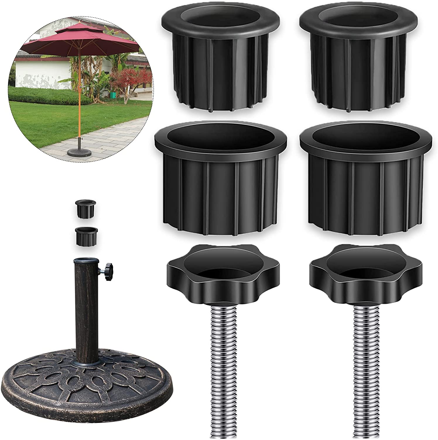 6pcs Umbrella Stand Parts Replacement, Hole Ring Plug Cover Umbrella