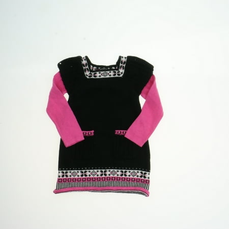 

Pre-owned Maggie & Zoe Girls Black | White | Pink Sweater Dress size: 12 Months
