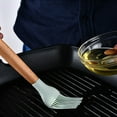thumbnail image 3 of Utensilios de cocina de silicona con mango de madera Juego de 11 piezas Nueve colores Opcional Rojo, 3 of 8