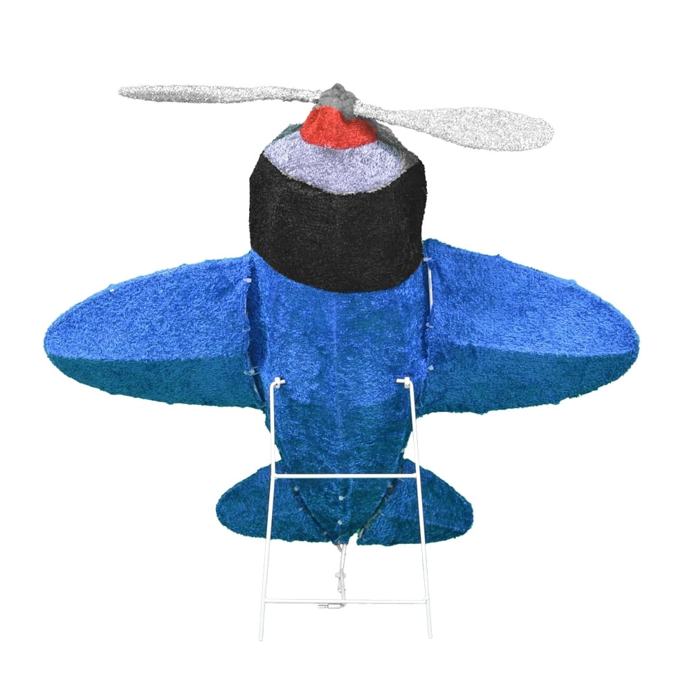 ProductWorks 24" Rudolph 3D Pre Lit Led Yard Art Misfit Plane