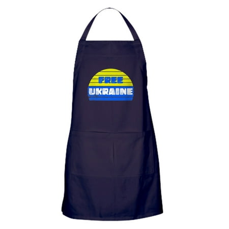 

CafePress - Free Ukraine - Kitchen Apron with Pockets Grilling Apron Baking Apron