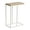 Coastal Oak, variant on Household Essentials Jamestown C-Shaped for Accessiblity Side End Table Scandinavian White and White Metal
