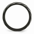 thumbnail image 2 of Titanium 8mm Black IP-plated Swirl Brushed & Polished Band Size: 8; for Adults and Teens; for Women and Men, 2 of 6