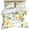 Yellow, variant on 3 Piece Summer Lemon Duvet Cover Set California King,Microfiber Comforter/Quilt Cover with Corner Ties and 2 Pillowcases,Yellow Fruits Botanical Spring Floral All Season Bedding with Zipper Closure