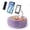 Velvety Purple​, variant on 3-in-1 Fluffy Lap Pillow Stand with Snack Bowl, Foldable Tablet Holder for Kindle iPad Phone, Hands-Free Reading Stand for Bed Sofa (Velvety Purple​)