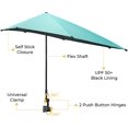 thumbnail image 3 of UPF 50+ Adjustable Beach Umbrella XL with Universal Clamp for Chair Stroller Wheelchair Golf Cart Bleacher Patio, 3 of 9
