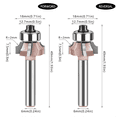 thumbnail image 1 of 6mm Shank High Quality 4 Slot Router Set 2 Piece Set, 1 of 7