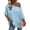 Light Blue, variant on Linen Off Shoulder Top for Women Raglan Sleeve Casual Shirt Loose Fit Vacation Beach Summer Tops, Khaki S