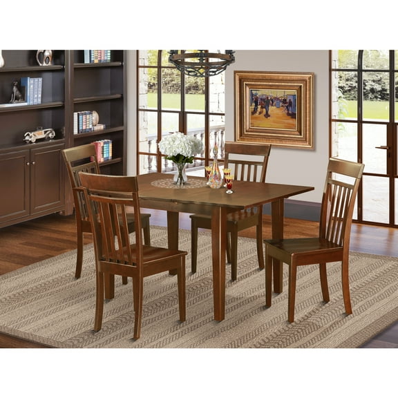 Dining Table Set for 4, Rectangular Kitchen Table with Chairs