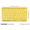 thumbnail image 3 of Traceease Lettering Template Drafting Tools Alphabet Lettering Stencils,English Upper & Lower Case, 3 of 6