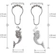 thumbnail image 3 of Ocean's Embrace: Set Of 12 Rustproof Mermaid Skeleton Shower Hooks, Silver, Easy To Install, Enhances Your Coastal Decor With Grace And Functionality, 3 of 5
