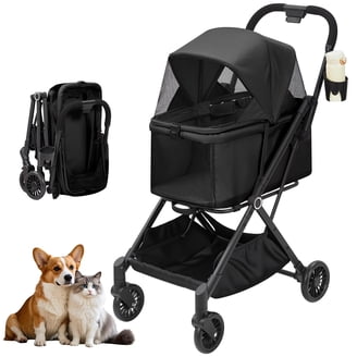 Pet Gear NO-ZIP Double Pet Stroller Pine Green - Walmart.com