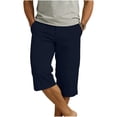 thumbnail image 3 of Smsaxvxz Men's Cargo Capri Pants Casual Comfy 3/4 Cargo Shorts Summer Breathable Hiking Shorts with Pockets, 3 of 7