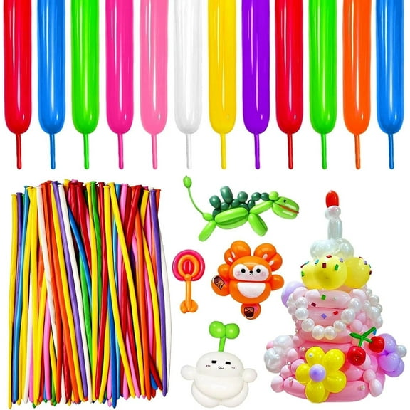200PCS Long Twisting Balloons 260Q Colorful Latex Magic Balloons Decoration