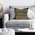 thumbnail image 2 of Begin Home Decor 5541-1616-AB112 16 x 16 in. Black Minimalist Shapes Pillow - Dots on Gold Home Decor, 2 of 4