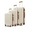 White&Brown(Expandable), variant on 4 Piece Luggage Set 16/20/24/28 inch Hardside Lightweight Suitcase with Spinner Wheels (Black Tan)