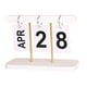 thumbnail image 4 of Calendario de escritorio, calendario de sobremesa con marco de madera, calendario perpetuo decorativo Blanco, 4 of 9