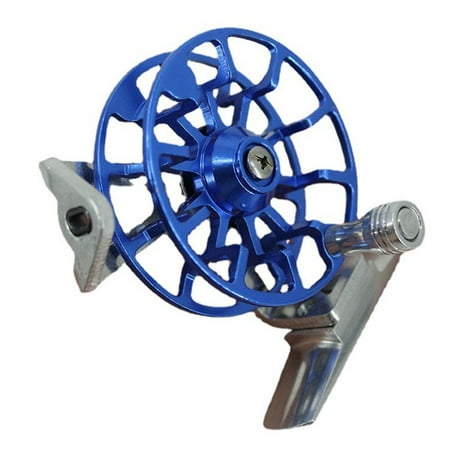 Fishing Gear Fishing Accessories Fishing Tackle 50Mm/50G All Metal Fishing Reel Upgrade Base Lightweight Fly Wheel Fishtackle Blue