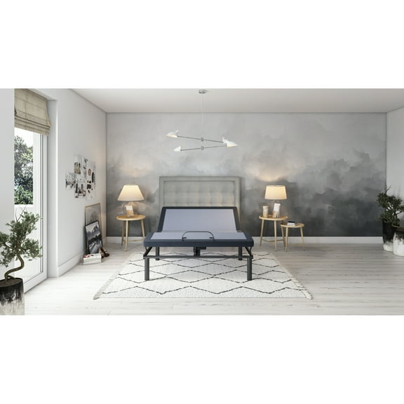 Full Size Os3 Adjustable Bed Base: Lounge Position, 3 Vibration Modes, Under Lighting, 6.9 In Package Height, Steel Main Material Head & Foot Adjustments, 122.27 Lb Weight