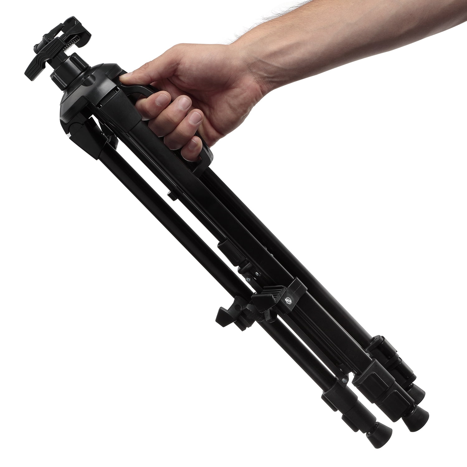 Creative Inspiration Valerri 61" Rugged Artist Easel, Portable, Adjustable Height for Floor to Table-top Drawing or Painting, LightWeight Aluminum Black w/ Nylon Carrying Travel Bag