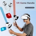 thumbnail image 2 of Mandos VR con mango largo doble para PSVR2, espada, tenis, juegos de mesa, golf, agarre para jugar Beat Saber y accesorios., 2 of 4