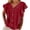 Burgundy, variant on ZQUUVOU Womens Casual Short Sleeve Tops Casual Fashion Ruffle Short Sleeved V-Neck Top/Shirt Green