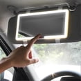 thumbnail image 3 of Car Sun Visor LED Makeup Mirror, Vehicle Vanity Mirror with Light 3 Brightness, Rechargeable Makeup Mirror for Truck, SUV, Car, 3 of 5