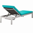thumbnail image 7 of Modway Shore Fabric Patio Chaise Lounge Chairs in Silver/Turquoise (Set of 2), 7 of 7