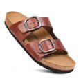 thumbnail image 1 of Arete Arch Supportive Cork Footbed Slide Sandals for Womens, 1 of 8