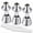 Sliver, variant on stcellnmex 3 Handle Tub Shower Trim Kit Black 1 Hot 1 Cold 1 Diverter