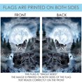 thumbnail image 4 of Toland Home Garden Spirit Wolves Full Moon Wolf Flag Double Sided 12x18 Inch, 4 of 5