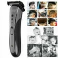 thumbnail image 4 of PENGXIANG KM-1407 Razor Hair ClipperBeard Trimmer for Men Cordless Hair Trimmer Clipper Mustache Trimmer Body Groomer Kit Precision Trimmer Nose Trimmer Waterproof USB Rechargeable 3 in 1(black), 4 of 7