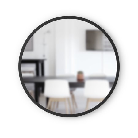 Hub Wall Mirror 24-Inch with Modern Rubber Frame