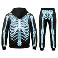 thumbnail image 7 of Men's Skeleton Hoodie and Sweatpants Set - Halloween Matching Loungewear with Bone Print, Comfortable Fall Outfit for Adults, 7 of 7
