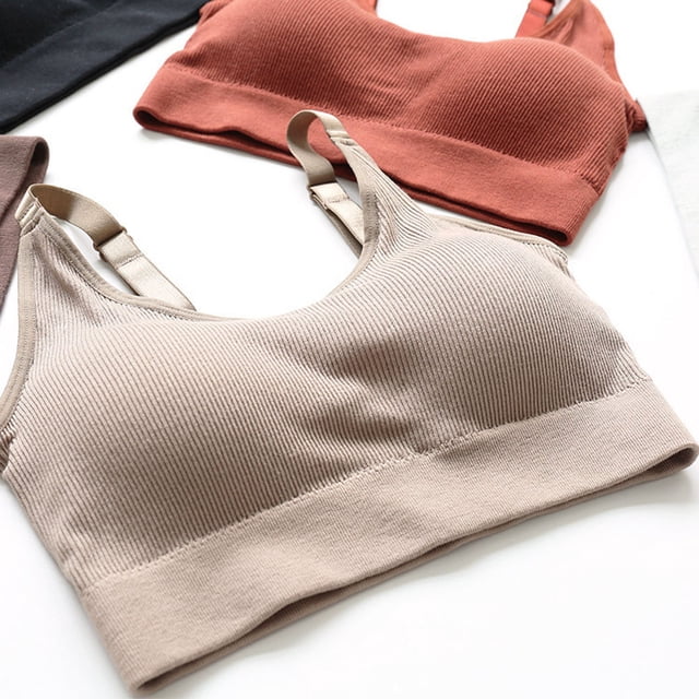 Greenadscape Bra Deportivo Marrón Para Yoga Con Textura Cómoda Y Transpirable