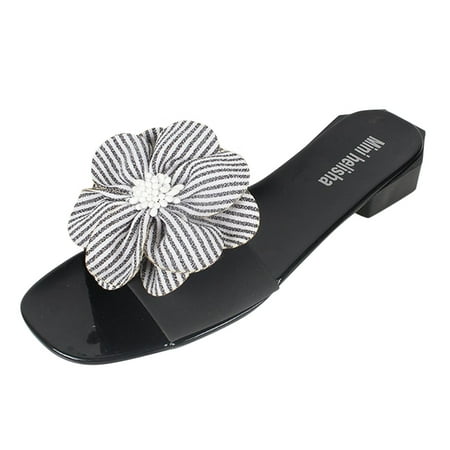 

Mackneog Slippers For Women With Flowers Comfort Slip On Casual Bohemia Beach Sandal Ladies Travel Walking Flats Shoes Sandals Gift on Clearance