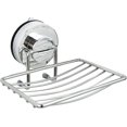 thumbnail image 1 of 1 jabonera de pared de acero inoxidable con soporte de ventosa cromado y dispensador de ducha. Adecuado para uso en cocinas y duchas., 1 of 5