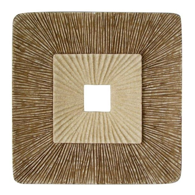 HomeRoots Meuble 274778 Plaque Murale Concave Carrée Double Couche Nervurée 19 x 2 Po