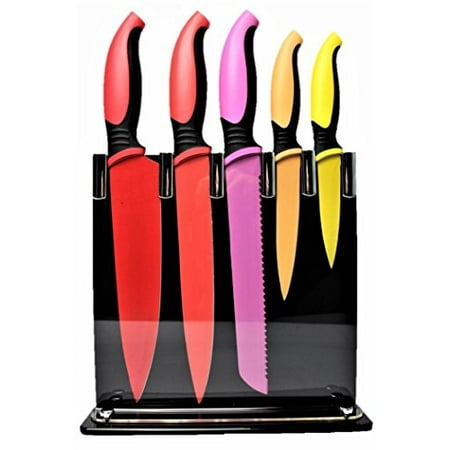 Stainless Steel 6 Piece Nonstick Kitchen Knife Set Ith Acrylic Stand