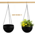 thumbnail image 2 of LEDMOMO 2Pcs Black Hanging Planter with Drainage Net for Indoor Flower Display, 2 of 6
