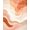 Peach Blush Cream, Pattern 5, variant on ODIKA 8'x10' Washable Area Rug Non-Slip Chair-Friendly Mat Peach Gradient Swirling Wave Abstract Ripple Motif Pastel Ombre Design for Dining Room, Large Office, Lounge