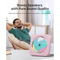thumbnail image 2 of reproductor, CD portátil con Bluetooth 5.1 y altavoz HiFi, radio FM, puerto USB y AUX, control remoto incluido, diseño de escritorio con pantalla LED, ideal para hogar y oficina, 2 of 8