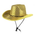 thumbnail image 2 of Jamicy Sequin Cowboy Hats Spring Summer Headgear for Club Holiday Party Wear Celebration Birthday Gift Stage Performance, 2 of 2