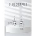thumbnail image 2 of CACA LADY Skeleton Earrings Skull Earrings 925 Sterling Silver Halloween Skull Jewelry for Women, 2 of 6