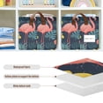 thumbnail image 4 of Yayeee Foldable Storage Basket for Shelves with Handles Set of 2 Waterproof Cloth Bins, Pink Floral Flamingo, 4 of 7