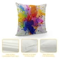 thumbnail image 4 of Leisuo Decorative Throw Pillow Covers Orange Color Multicolored Watercolor Blot for Your Abstract Vibrant Splattered Brush Cushion Covers for Sofa Couch Living Room Bedroom, 4 of 5