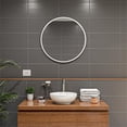 thumbnail image 2 of Pemberly Row White 15" Round Vessel Bowl Above Mount Ceramic Sink, 2 of 5