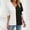 White, variant on KIHOUT Tops for Women's V-Neck Loose Casual Tie Sleeve Color Blocking Top Discount