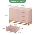 thumbnail image 3 of 6-Drawer Dresser for Bedroom & Closet Tall Chest with Soft-Close Glides, Anti-Tip Kit | 28.7" H Space Saving Storage Organizer​, 3 of 8