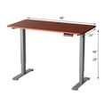thumbnail image 2 of Costway Electric Adjustable Standing Desk Stand up Workstation w/Control Teak, 2 of 10